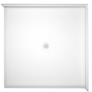 Ella's Bubbles “50″ × 50″ Roll-in ADA Compliant Shower Base 50×50 – Center Drain ELB4848 BF DE C