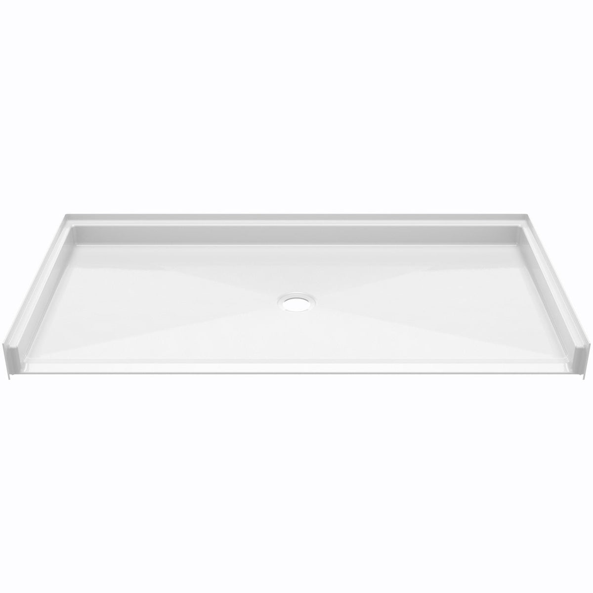 Ella's Bubbles “60″ × 30″ ADA Roll‑In Wheelchair Accessible Shower Base – Center Drain ELB6030 BF .75 C