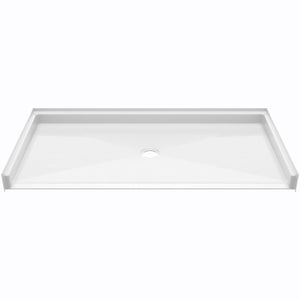 Ella's Bubbles “60″ × 30″ ADA Roll‑In Wheelchair Accessible Shower Base – Center Drain ELB6030 BF .75 C