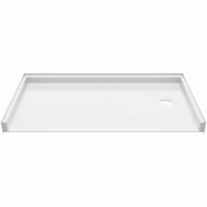 Ella's Bubbles 60″ × 32″ Roll‑In Wheelchair Accessible Shower Pan – Left/Right Drain ELB6033 BF 1.0