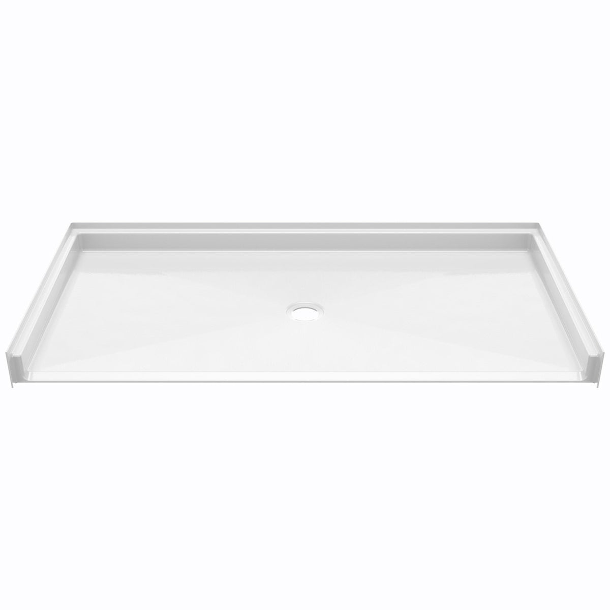 Ella's Bubbles “62 x 32″ Roll-in Wheelchair Accessible Caregiver Shower Base – Center Drain ELB6232 BF .75 C ADA