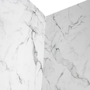Ella's Bubbles Arctic Vein Calacatta, Acrylic 3-Panel Shower Wall Kit Surround 38″ x 60″ x 96″ SW-366096-AVC