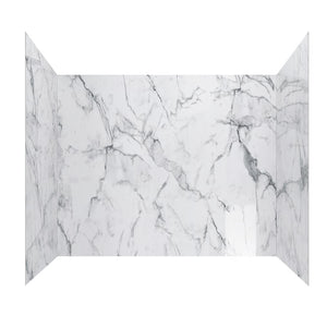 Ella's Bubbles 36.5″ x 48″ x 60″ Arctic Vein Calacatta Walk-In Tub Surround Wall Kit 4PFWS-AVC