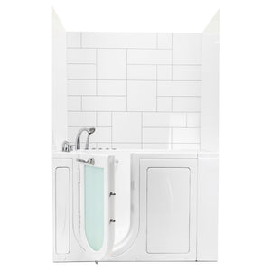 Ella's Bubbles 40″x48″x60″ Arrayed CNC Engraved Pattern in Acrylic, 3-Panel Walk In Tub Wall Surround Kit 4PFWS-AA