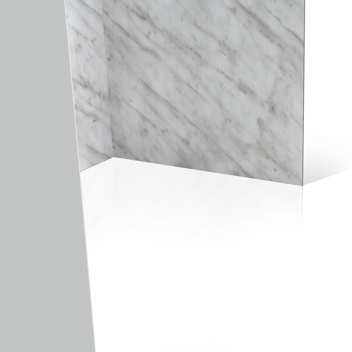 Ella's Bubbles Carrara Marble, Acrylic 3-Panel Shower Wall Kit Surround 38″ x 60″ x 96″ SW-366096-CM