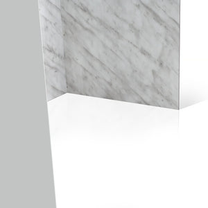 Ella's Bubbles Carrara Marble, Acrylic 3-Panel Shower Wall Kit Surround 38″ x 60″ x 96″ SW-366096-CM
