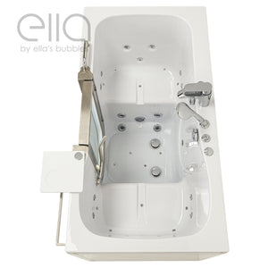 Ella's Bubbles Companion 32" x 60" Air + Hydro Massage with Independent Foot Massage Acrylic Two Seat Walk-In-Bathtub, Left Inward Swing Door, 2 Piece Fast Fill Faucet, 2" Dual Drains 93085