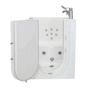 Ella's Bubbles Front Entry 32"x40" Acrylic Walk-In Bath with Outward Swing Door, 2 Piece Fast Fill Faucet