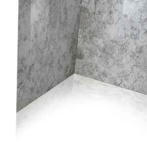 Ella's Bubbles Glacier Grey, Acrylic 3-Panel Shower Wall Kit Surround 40″ x 60″ x 105″ SW-406098-LS