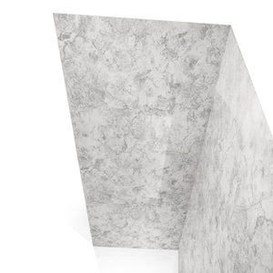 Ella's Bubbles Glacier Grey, Acrylic 3-Panel Shower Wall Kit Surround 40″ x 60″ x 105″ SW-406098-LS