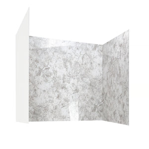 Ella's Bubbles 40″ x 52.5″ x 60″ Glacier Grey Walk-In Tub Surround Wall Kit 4PFWS-GG