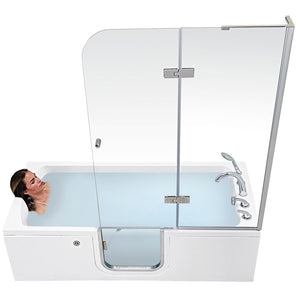 Ella's Bubbles Laydown 32x72 Walk-In Tub with Shower Screen LA3272
