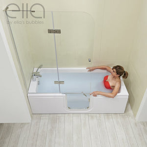 Ella's Bubbles Laydown 32x72 Walk-In Tub with Shower Screen LA3272