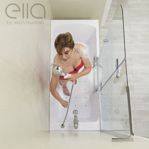 Ella's Bubbles Laydown 32x72 Walk-In Tub with Shower Screen LA3272
