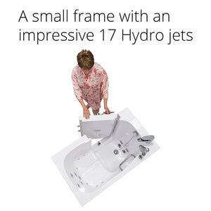 Ella's Bubbles Mobile 26"x45 Acrylic Walk-In Bathtub with Swing Door, 2 Piece Fast Fill Faucet, 2" Drain OA2645