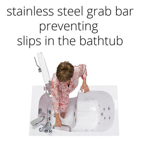 Ella's Bubbles Mobile 26"x45 Acrylic Walk-In Bathtub with Swing Door, 2 Piece Fast Fill Faucet, 2" Drain OA2645