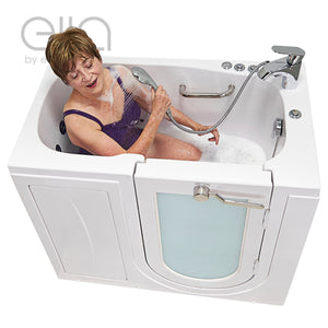 Ella's Bubbles Mobile 26"x45 Acrylic Walk-In Bathtub with Swing Door, 2 Piece Fast Fill Faucet, 2" Drain OA2645