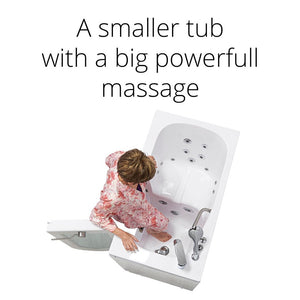 Ella's Bubbles Mobile 26"x45 Acrylic Walk-In Bathtub with Swing Door, 2 Piece Fast Fill Faucet, 2" Drain OA2645