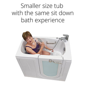 Ella's Bubbles Mobile 26"x45 Acrylic Walk-In Bathtub with Swing Door, 2 Piece Fast Fill Faucet, 2" Drain OA2645