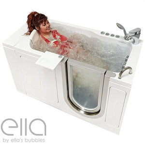 Ella's Bubbles Petite 28"x52" Acrylic Walk-In Bathtub with 5 Piece Fast Fill Faucet