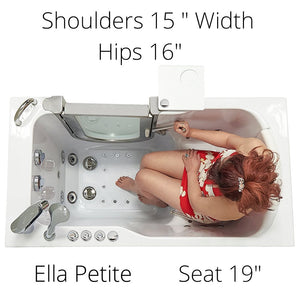 Ella's Bubbles Petite 28"x52" Acrylic Walk-In Bathtub with 5 Piece Fast Fill Faucet