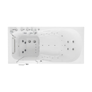 Ella's Bubbles ShaK Model 36"x72" Acrylic Air and Hydro Massage with Independent Foot Massage Walk-In Bathtub with 5 Piece Fast Fill FaucetT OA3672