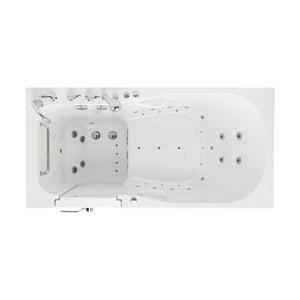 Ella's Bubbles ShaK Model 36"x72" Acrylic Air and Hydro Massage with Independent Foot Massage Walk-In Bathtub with 5 Piece Fast Fill FaucetT OA3672