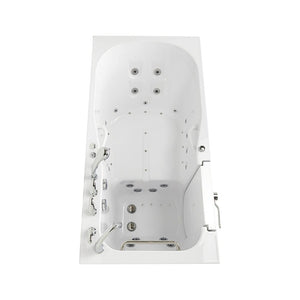 Ella's Bubbles ShaK Model 36"x72" Acrylic Air and Hydro Massage with Independent Foot Massage Walk-In Bathtub with 5 Piece Fast Fill FaucetT OA3672