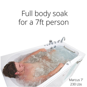 Ella's Bubbles ShaK Model 36"x72" Acrylic Air and Hydro Massage with Independent Foot Massage Walk-In Bathtub with 5 Piece Fast Fill FaucetT OA3672