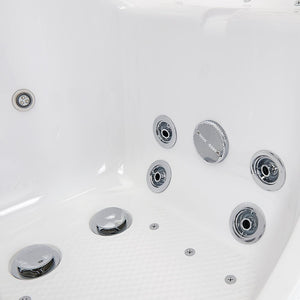 Ella's Bubbles Tub4Two 32"x60" Hydro + Air Massage with Independent Foot Massage Acrylic Two Seat Walk in Tub TO2SA3260
