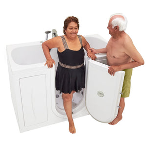 Ella's Bubbles Tub4Two 32"x60" Hydro + Air Massage with Independent Foot Massage Acrylic Two Seat Walk in Tub TO2SA3260