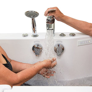 Ella's Bubbles Tub4Two 32"x60" Hydro + Air Massage with Independent Foot Massage Acrylic Two Seat Walk in Tub TO2SA3260