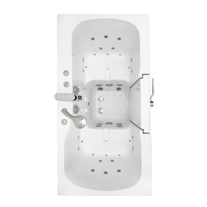 Ella's Bubbles Tub4Two 32"x60" Hydro + Air Massage with Independent Foot Massage Acrylic Two Seat Walk in Tub TO2SA3260