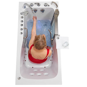 Ella's Bubbles Ultimate 30"x60" Acrylic Air and Hydro Massage + Independent Foot Massage Walk-In-Bathtub, 5 Piece Fast Fill Faucet, 2" Dual Drain HHA321