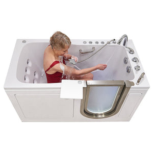 Ella's Bubbles Ultimate 30"x60" Acrylic Air and Hydro Massage + Independent Foot Massage Walk-In-Bathtub, 5 Piece Fast Fill Faucet, 2" Dual Drain HHA321