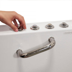 Ella's Bubbles Ultimate 30"x60" Acrylic Air and Hydro Massage + Independent Foot Massage Walk-In-Bathtub, 5 Piece Fast Fill Faucet, 2" Dual Drain HHA321