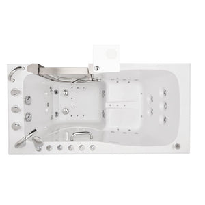 Ella's Bubbles Ultimate 30"x60" Acrylic Air and Hydro Massage + Independent Foot Massage Walk-In-Bathtub, 5 Piece Fast Fill Faucet, 2" Dual Drain HHA321