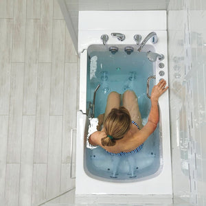 Ella's Bubbles Ultra Acrylic Walk-In Tub 30″x52″ (76cmx132cm) Dual Drain Technology HHDS3052