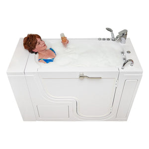 Ella's Bubbles Wheelchair Transfer 26"x52" Acrylic Walk-In Bathtub with Outward Swing Door, 2 Piece Fast Fill Faucet, 2" Dual Drain OLA2652