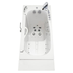 Ella's Bubbles Wheelchair Transfer 26"x52" Acrylic Walk-In Bathtub with Outward Swing Door, 2 Piece Fast Fill Faucet, 2" Dual Drain OLA2652