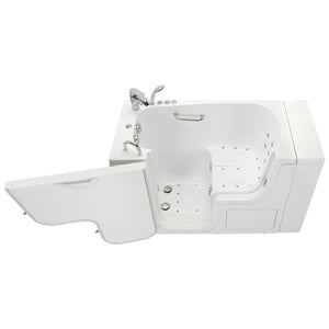 Ella's Bubbles Wheelchair Transfer 26"x52" Acrylic Walk-In Bathtub with Outward Swing Door, 2 Piece Fast Fill Faucet, 2" Dual Drain OLA2652