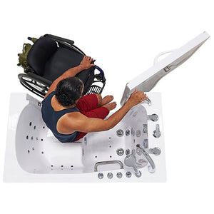 Ella's Bubbles Wheelchair Transfer 30"x60" Acrylic Walk-In Bathtub with 5 Piece Fast Fill Faucet OLA3060