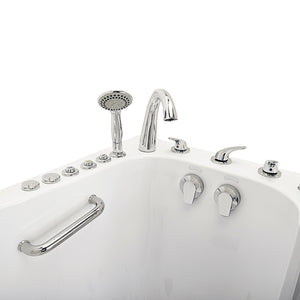 Ella's Bubbles Wheelchair Transfer 30"x60" Acrylic Walk-In Bathtub with 5 Piece Fast Fill Faucet OLA3060