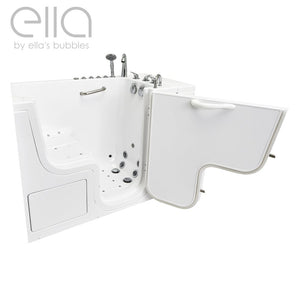Ella's Bubbles Wheelchair Transfer 32"x52" Acrylic Walk-In Bathtub with Swing Door, 5 Piece Fast Fill Faucet, 2" Dual Drain OLA3252