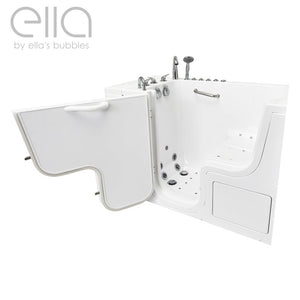 Ella's Bubbles Wheelchair Transfer 32"x52" Acrylic Walk-In Bathtub with Swing Door, 5 Piece Fast Fill Faucet, 2" Dual Drain OLA3252