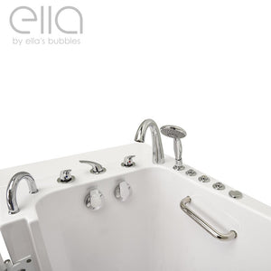 Ella's Bubbles Wheelchair Transfer 32"x52" Acrylic Walk-In Bathtub with Swing Door, 5 Piece Fast Fill Faucet, 2" Dual Drain OLA3252