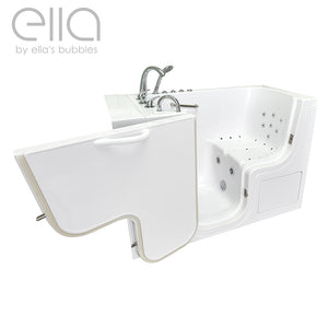 Ella's Bubbles Wheelchair Transfer 32"x52" Acrylic Walk-In Bathtub with Swing Door, 5 Piece Fast Fill Faucet, 2" Dual Drain OLA3252