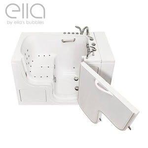 Ella's Bubbles Wheelchair Transfer 32"x52" Acrylic Walk-In Bathtub with Swing Door, 5 Piece Fast Fill Faucet, 2" Dual Drain OLA3252