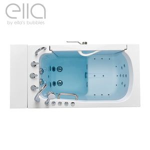 Ella's Bubbles Wheelchair Transfer 32"x52" Acrylic Walk-In Bathtub with Swing Door, 5 Piece Fast Fill Faucet, 2" Dual Drain OLA3252