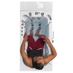 Ella's Bubbles Wheelchair Transfer 32"x52" Acrylic Walk-In Bathtub with Swing Door, 5 Piece Fast Fill Faucet, 2" Dual Drain OLA3252